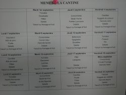 MENU CANTINE